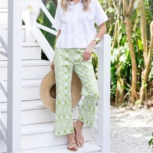 Julia Amory Chartreuse Ikat Babe Pant